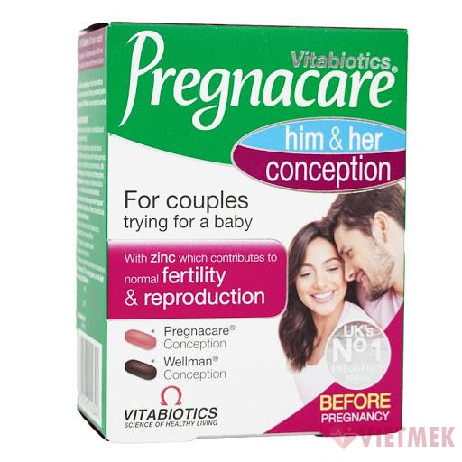 Pregnacare Him & Her Conception là sản phẩm bổ sung dinh dưỡng được thiết kế dành riêng cho các cặp vợ chồng đang dự định mang thai.