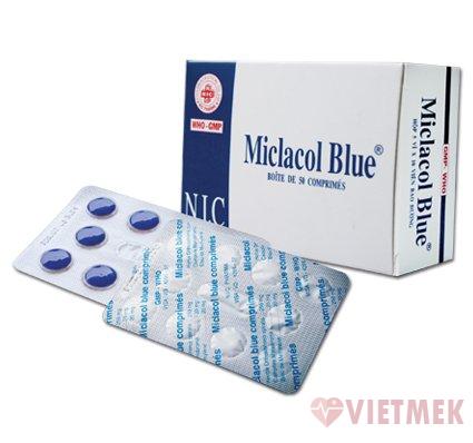 Miclacol Blue có thể khiến nước tiểu có màu xanh lam.